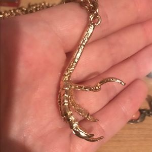 Gold Raven Claw Necklace